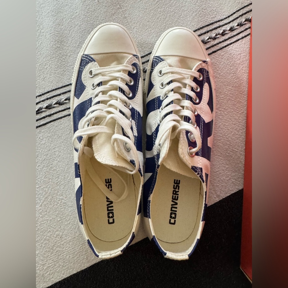 Converse Mens White and Blue Sneakers size 10 - Picture 5 of 8